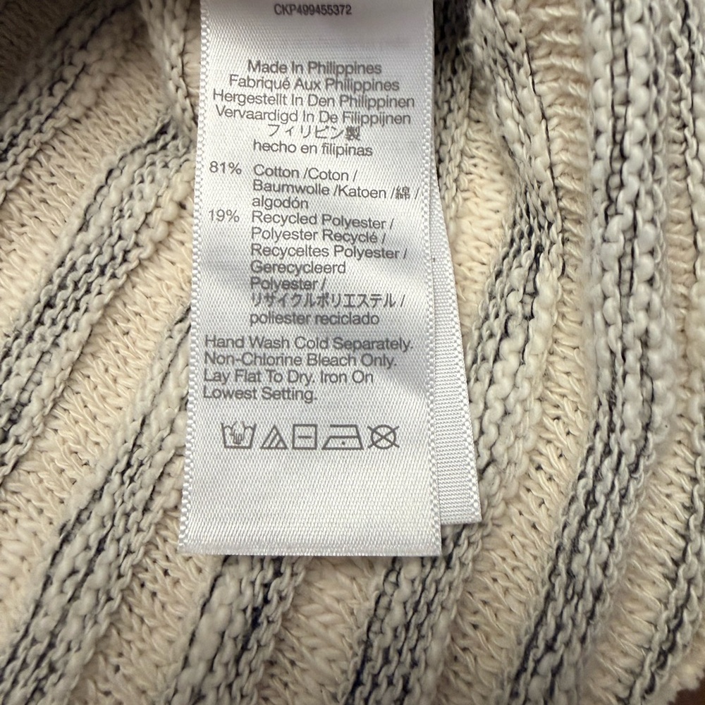 Madewell Black and White Striped Crop Top - Picture 4 of 5